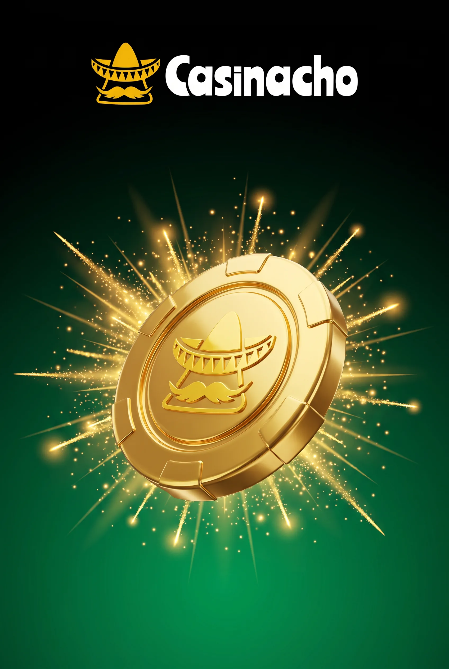 Emblema dorato di Casinacho per il bonus di benvenuto